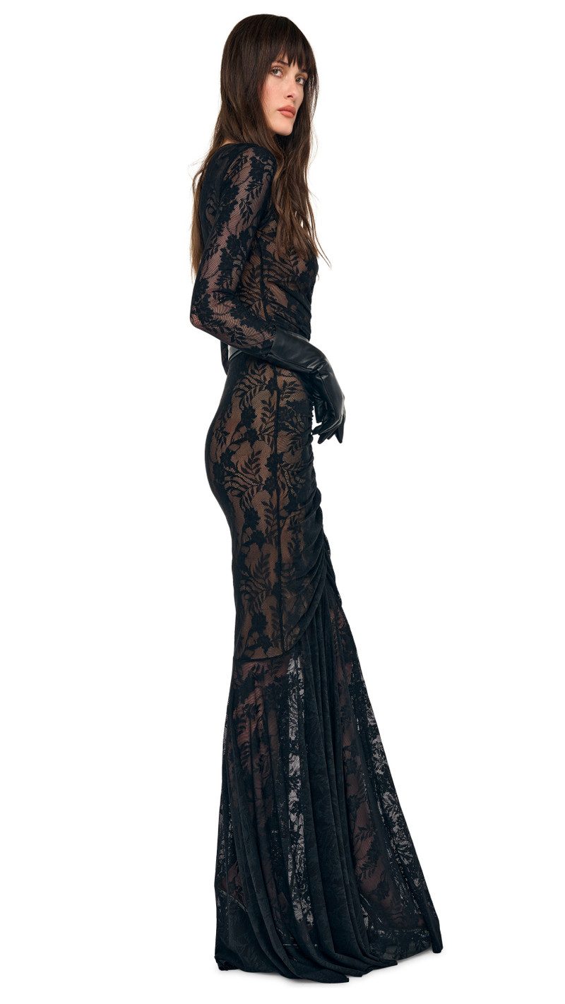 SHIRRED FRONT FISHTAIL GOWN 4