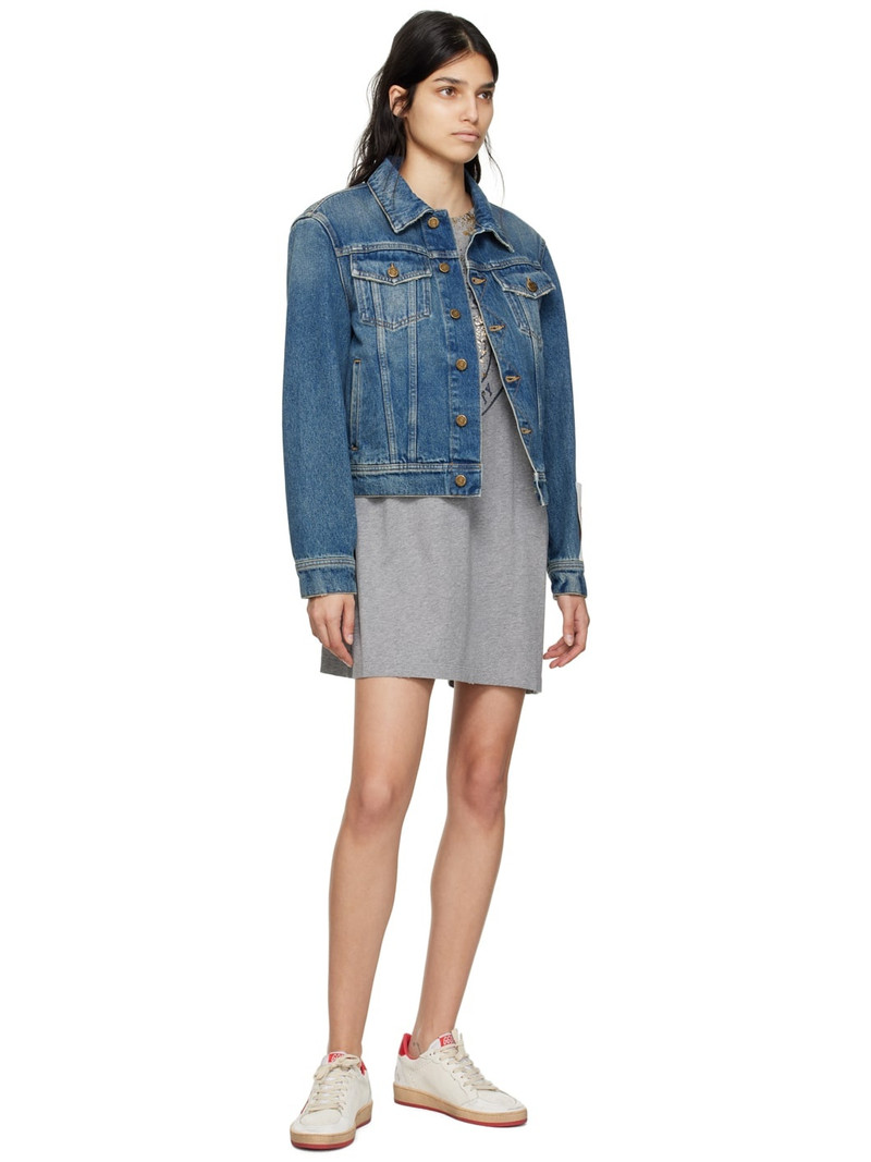 Golden Goose Gray Metallic Minidress outlook