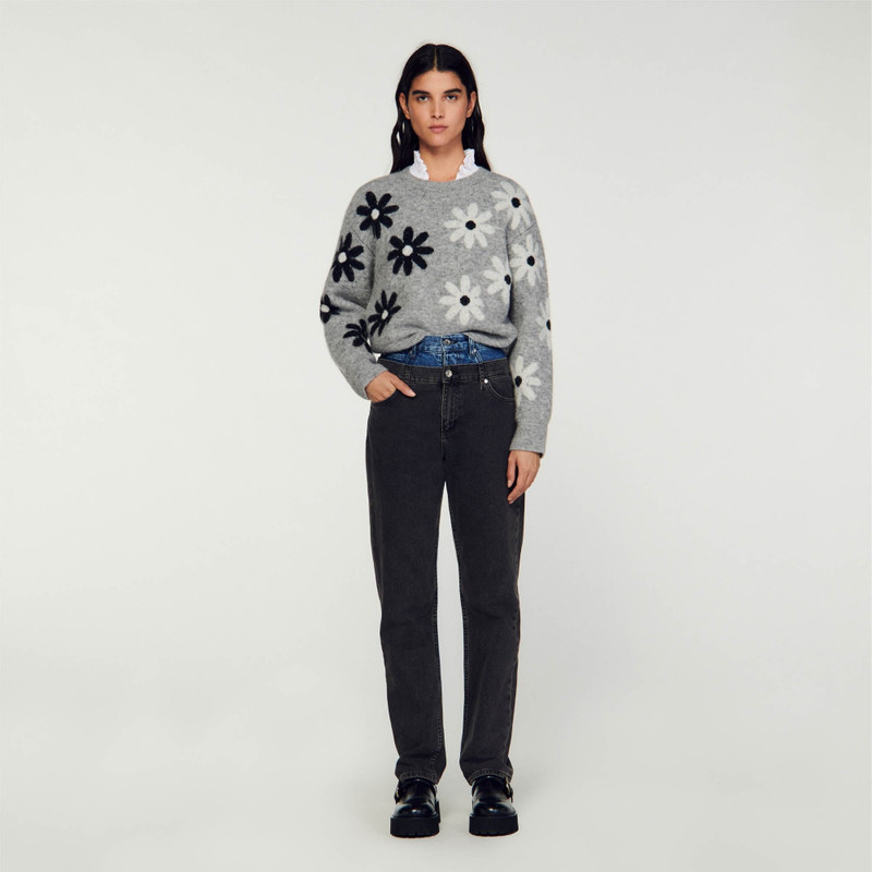Sandro FLORAL KNIT SWEATER outlook