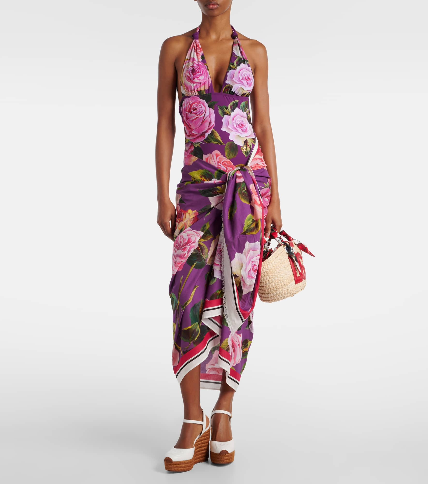 Floral cotton beach cover-up - 2