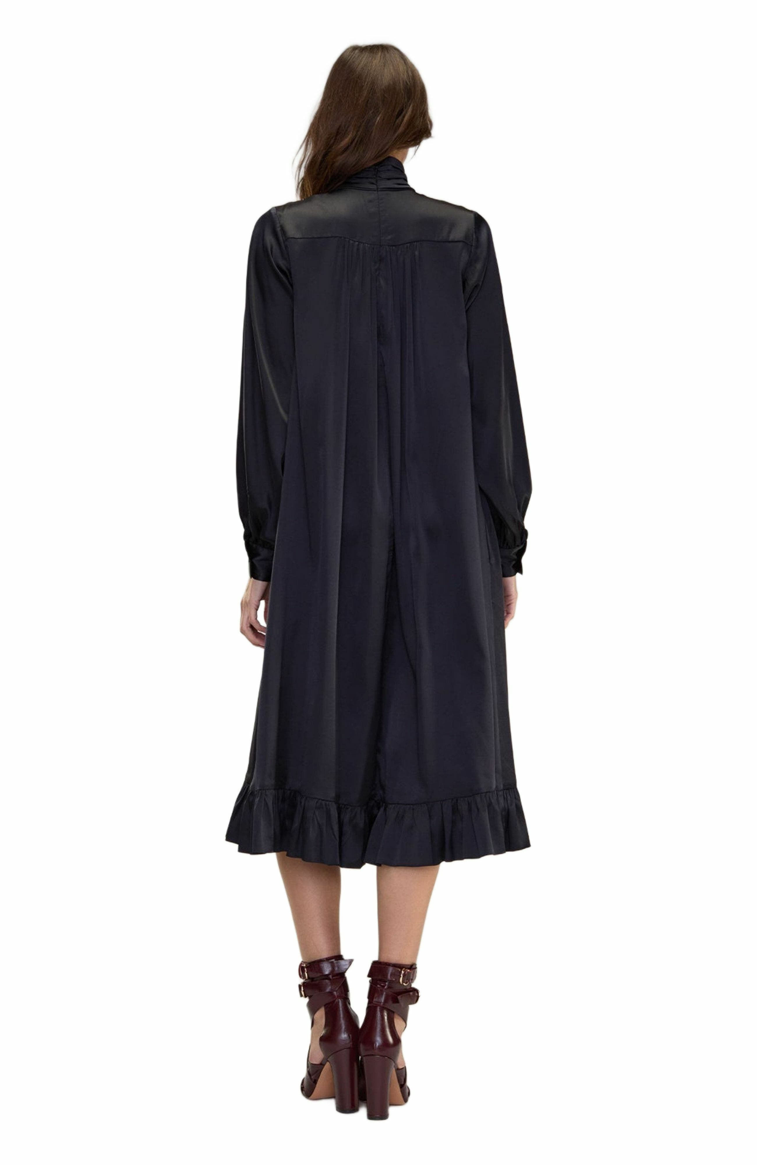 Cynthia Rowley Monroe Silk Charmeuse Dress in Black at Nordstrom - 4