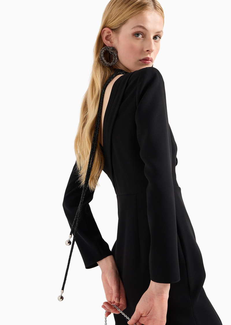 Techno cady midi dress with side draping 5