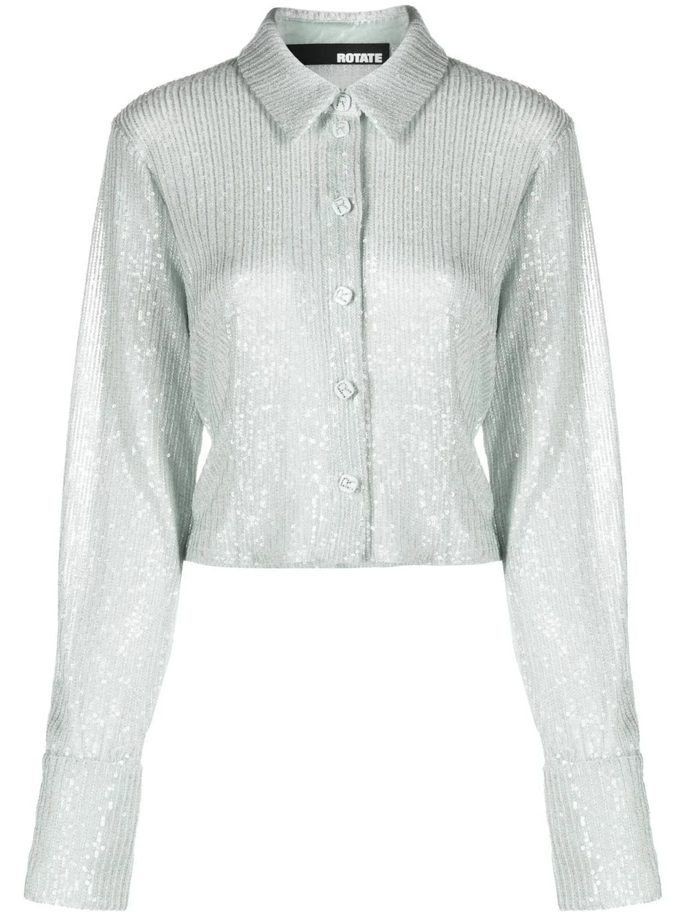sequin-embellished button-down cardigan - 1