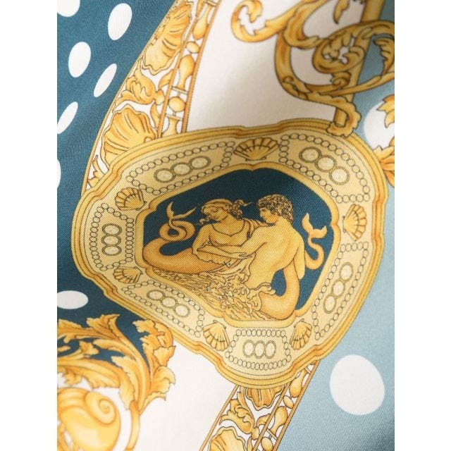 VERSACE Multicolored Seashell Baroque scarf | genteroma