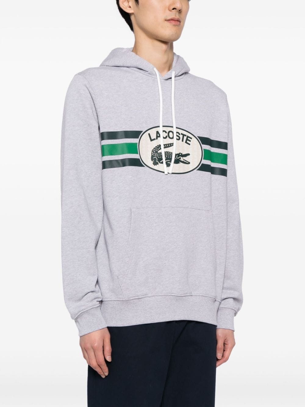 logo-print cotton hoodie - 3