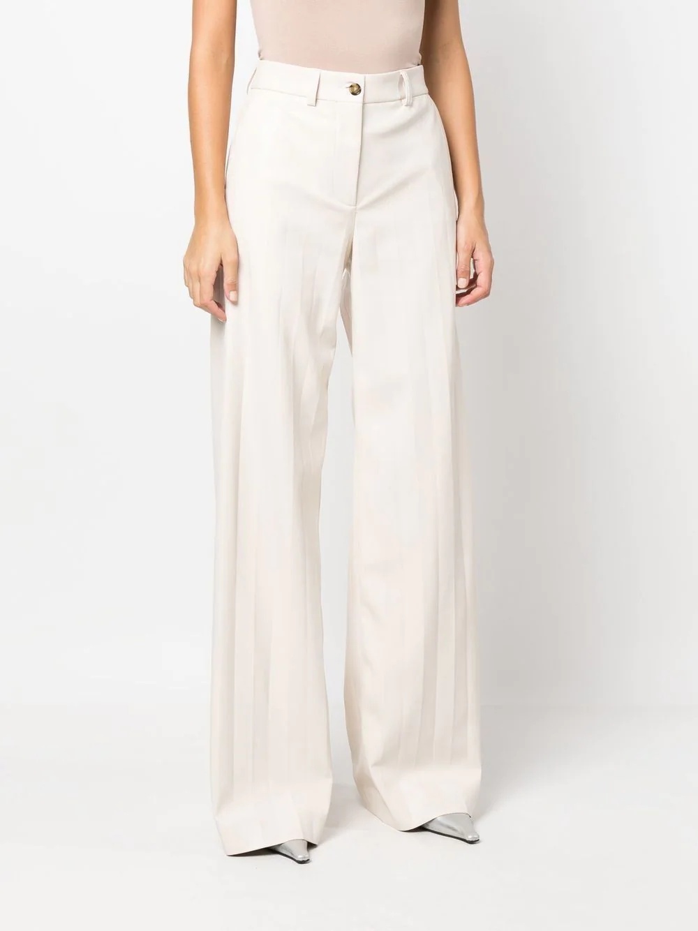 high-waisted wide-leg trousers - 3