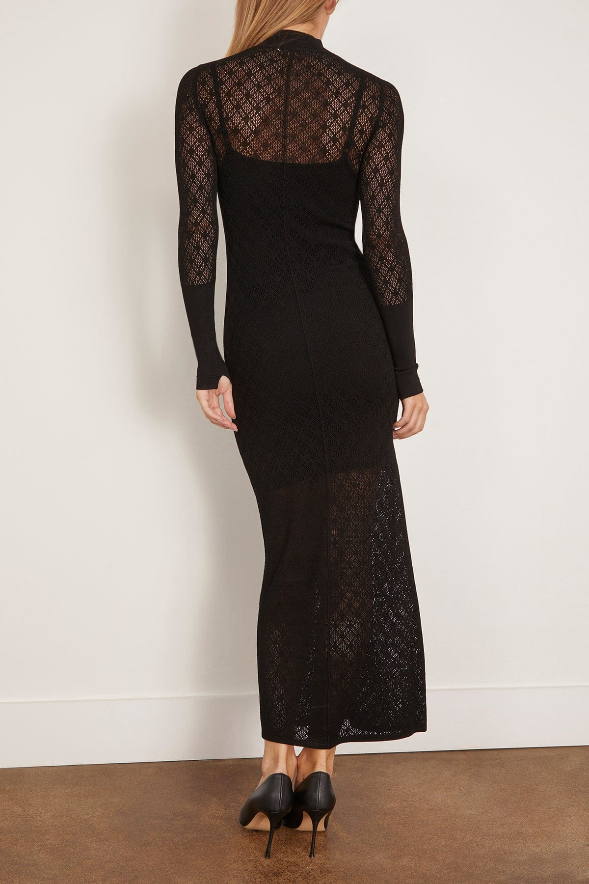 Lace Mock Dress in Black - 4