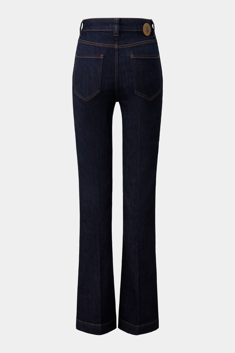 Flared fit jeans Devin in Dark Denim Blue 7