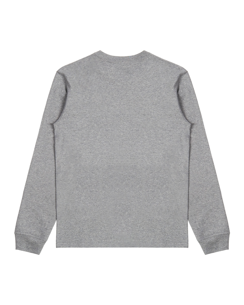GREY EMBROIDERED LOGO LONG SLEEVE T-SHIRT - 2