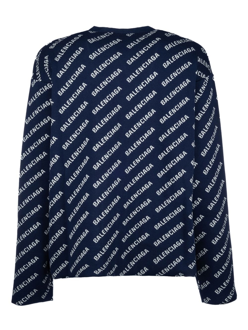 V-neck logo-print cardigan - 2