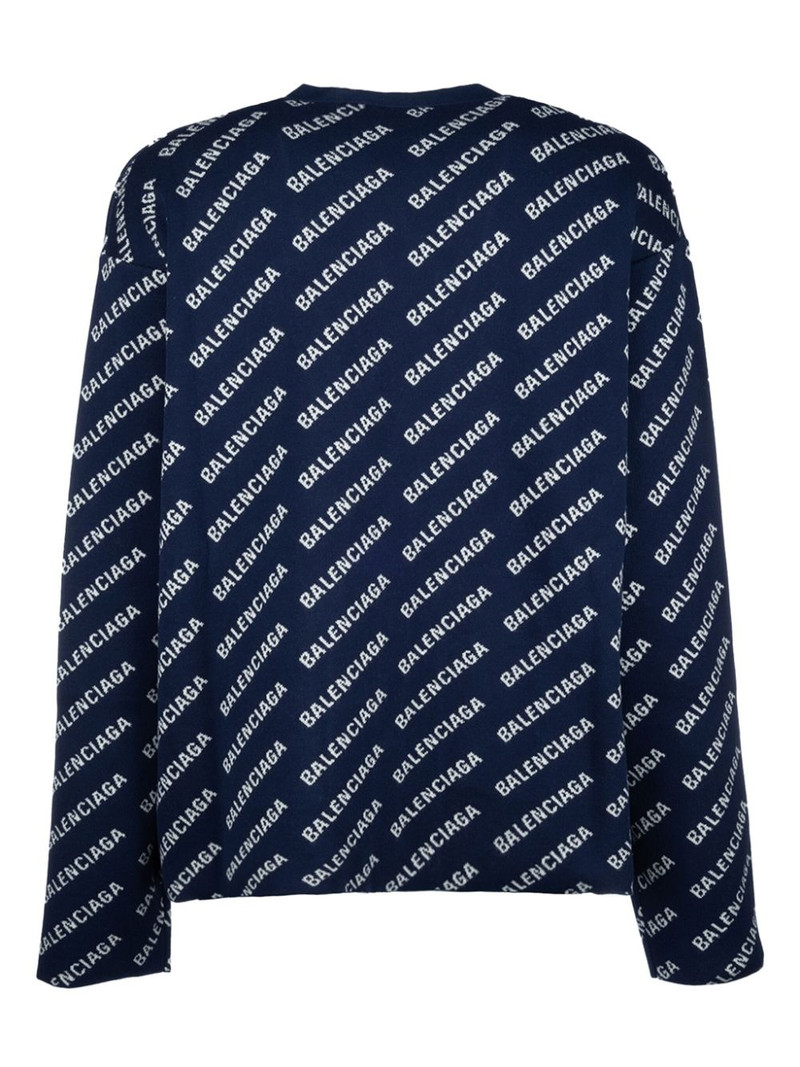BALENCIAGA V-neck logo-print cardigan outlook