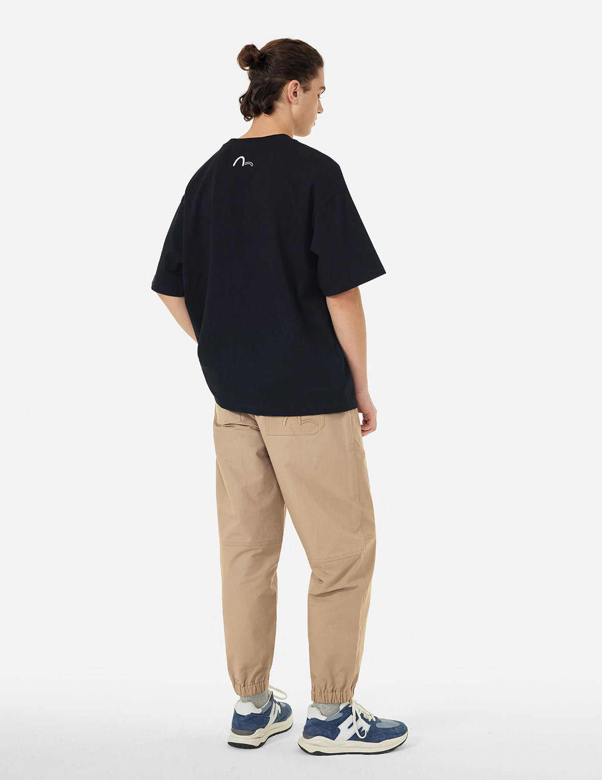 Seagull Embroidery and Logo Print Loose Fit Joggers - 2