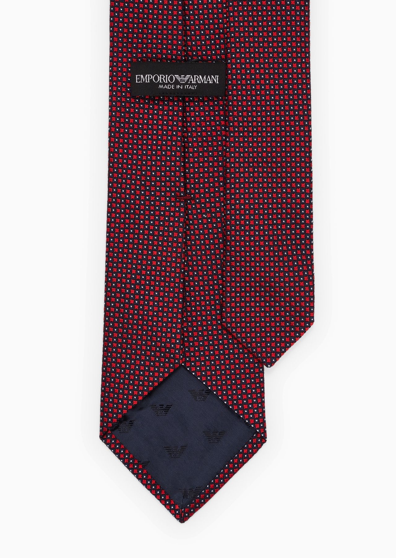 Pure silk tie with jacquard micro-pattern - 2