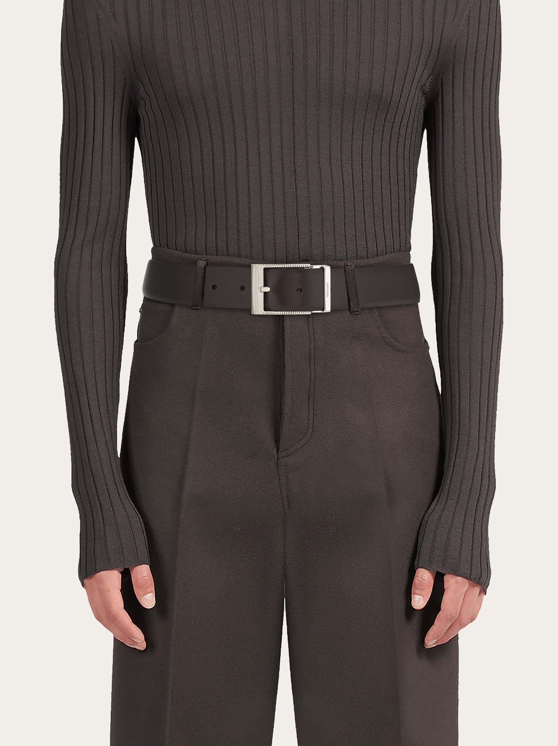 Reversible and adjustable Gancini belt - 4