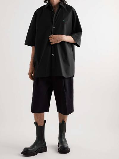Raf Simons Oversized Embroidered Cotton-Poplin Shirt outlook