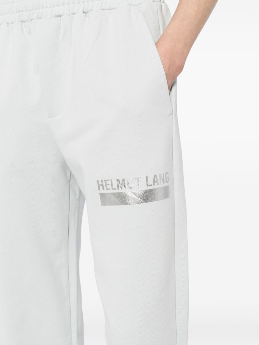 logo-print cotton track pants - 5