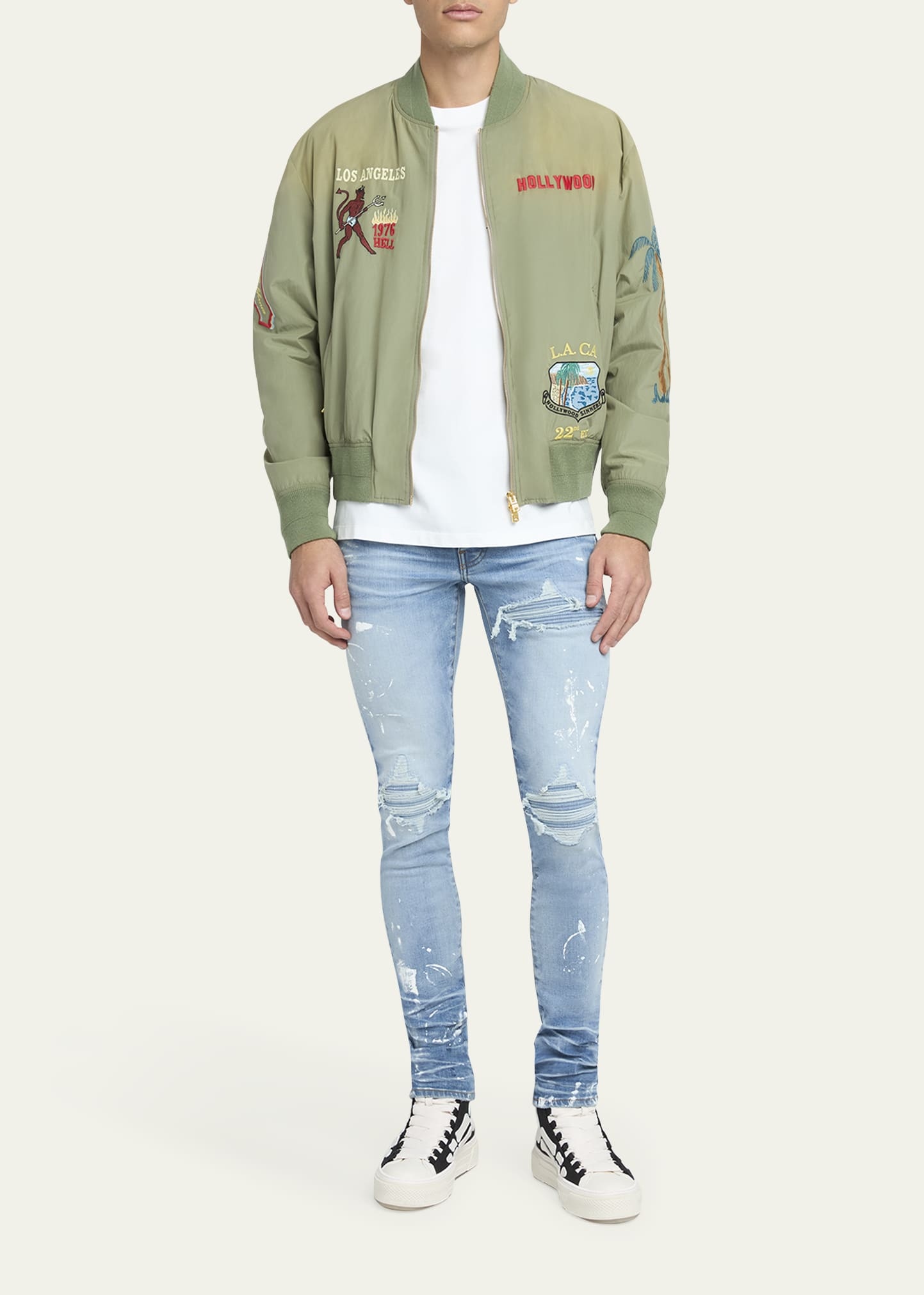 Men's MX1 Destroyed Skinny Painter Jeans - 2