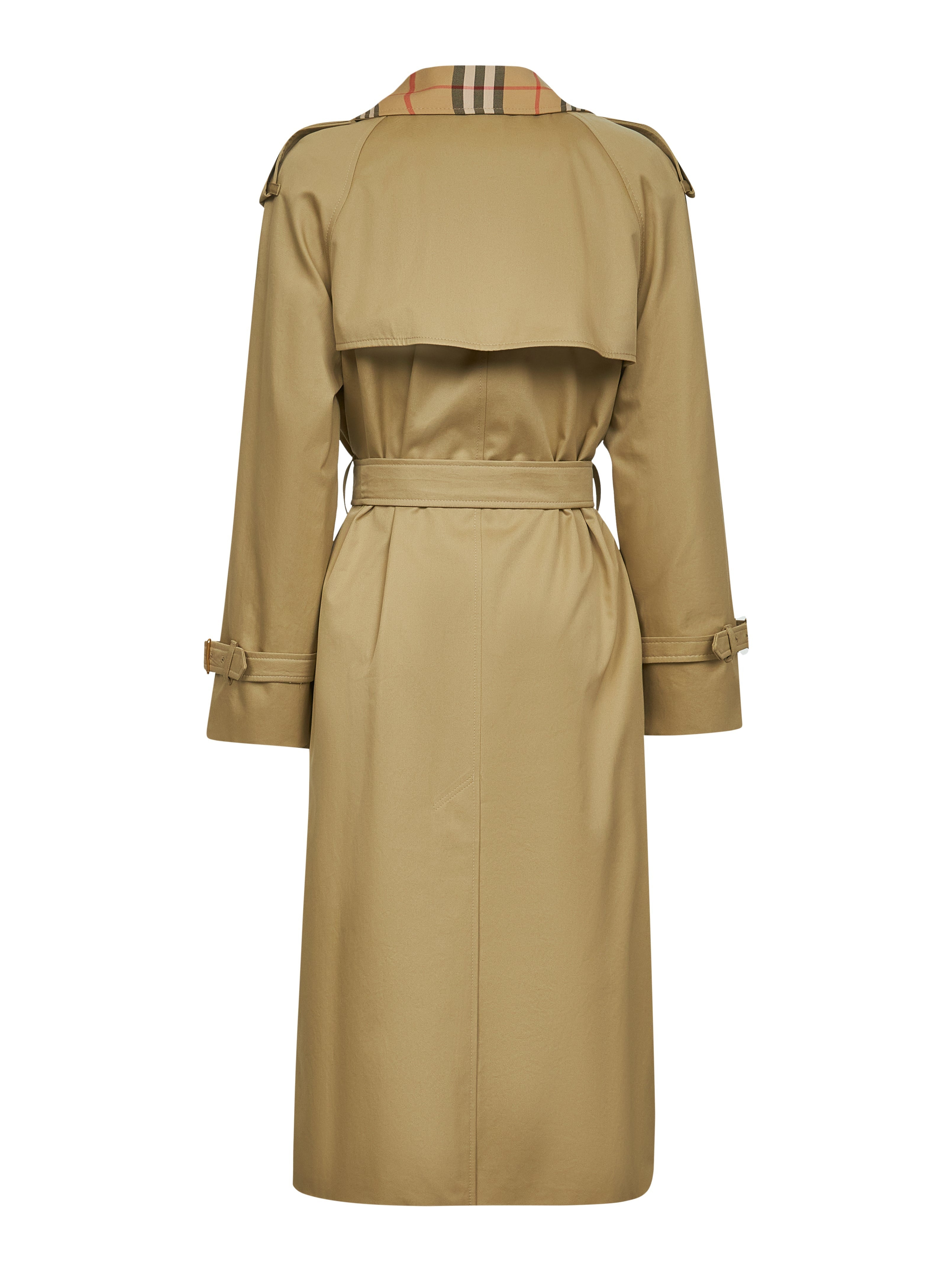Burberry Women Beige Gabardine Castleford Long Trench Coat - 2