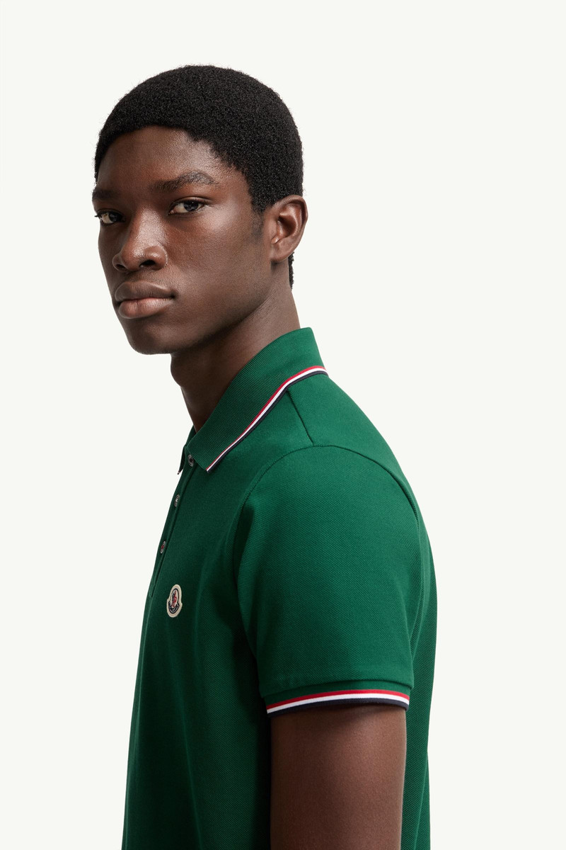 Tricolor-Trimmed Cotton Piquet Polo Shirt 3