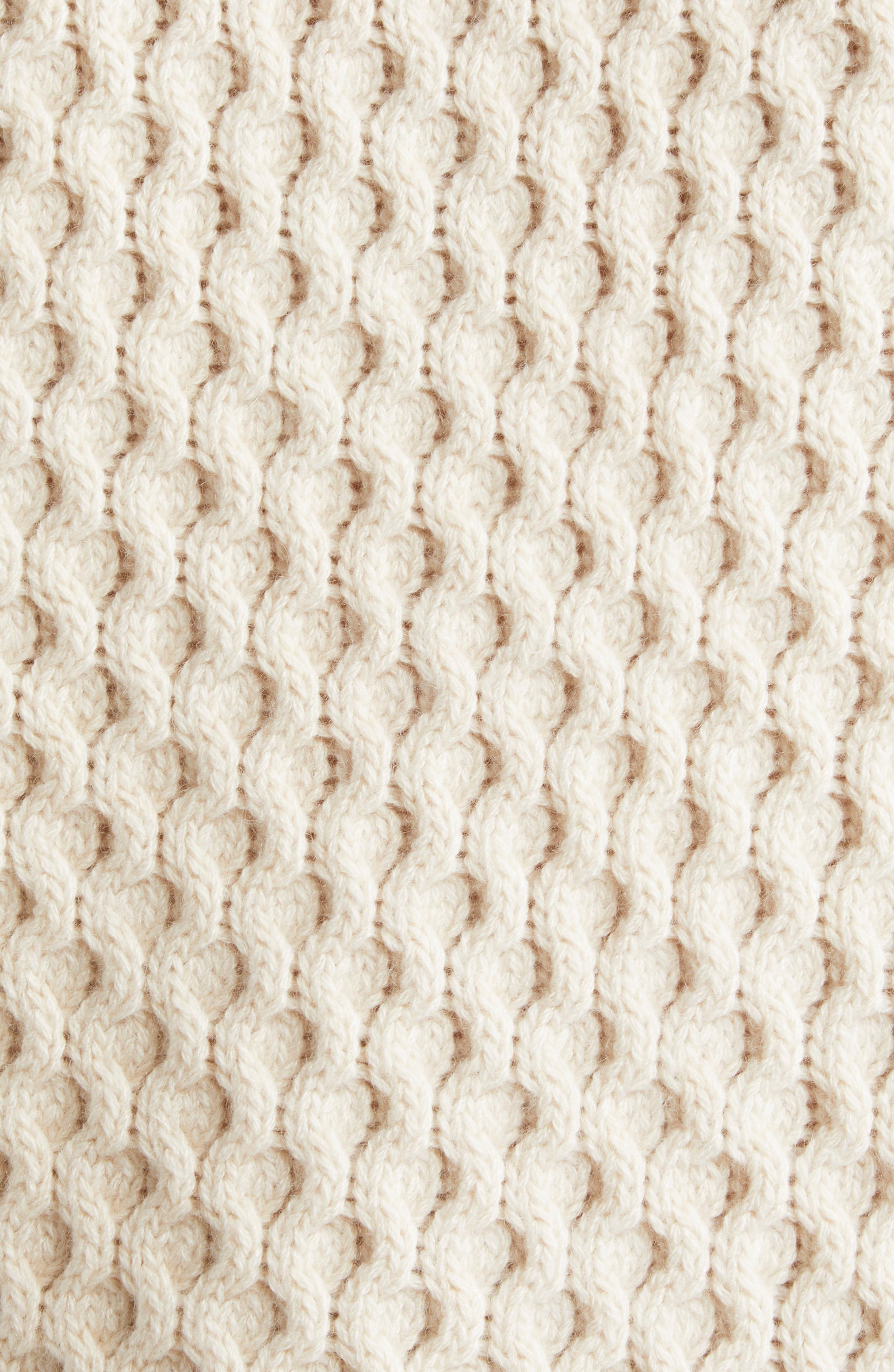 Johnstons of Elgin Aran Cable Knit Cashmere Sweater in Champagne at Nordstrom - 6