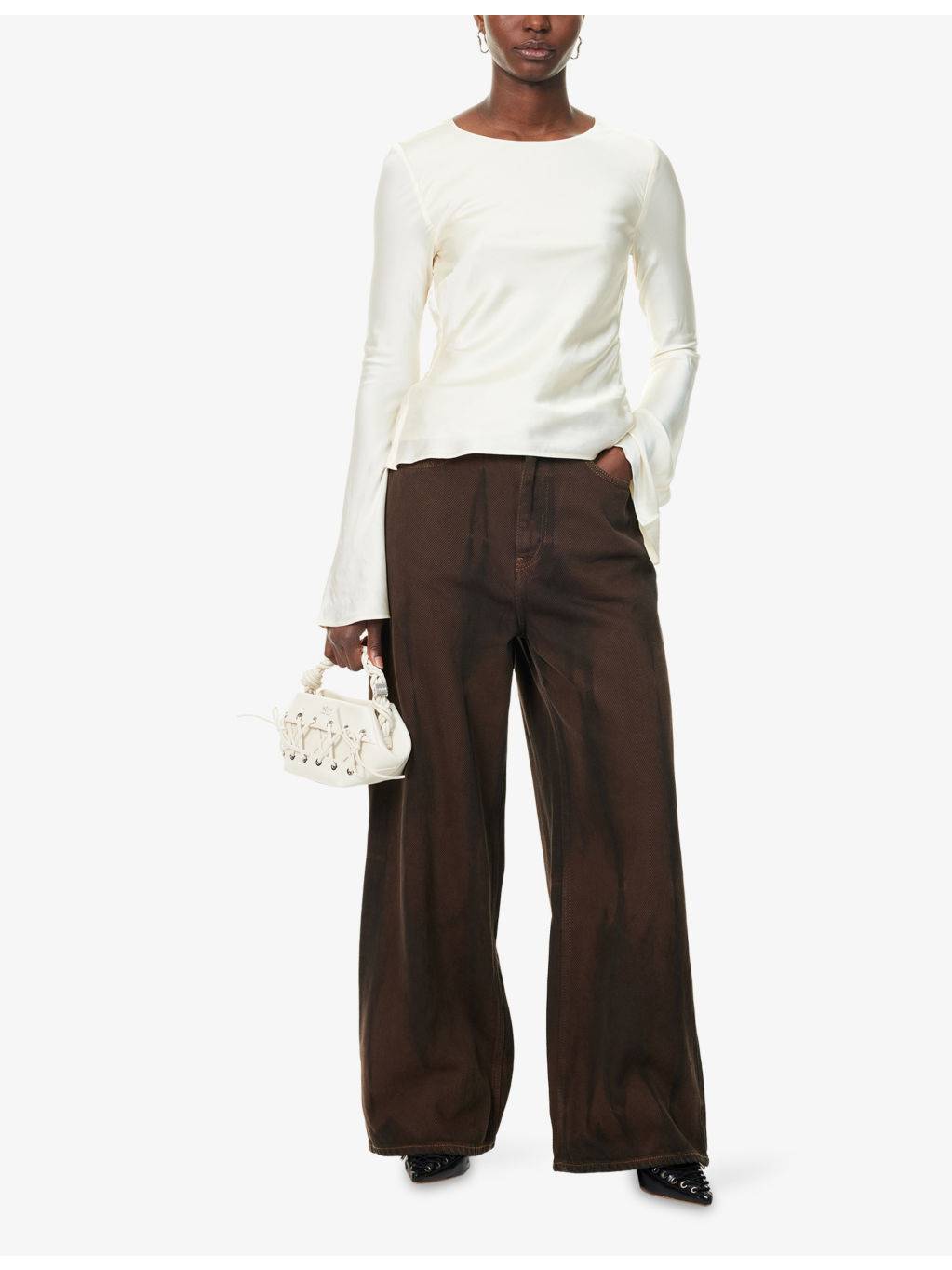 Baggy  Washed Denim Jeans - 2