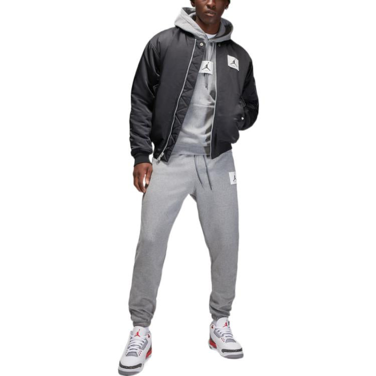Air Jordan Drawstring Knit Hoodie Men's Grey DQ7339-091 - 2