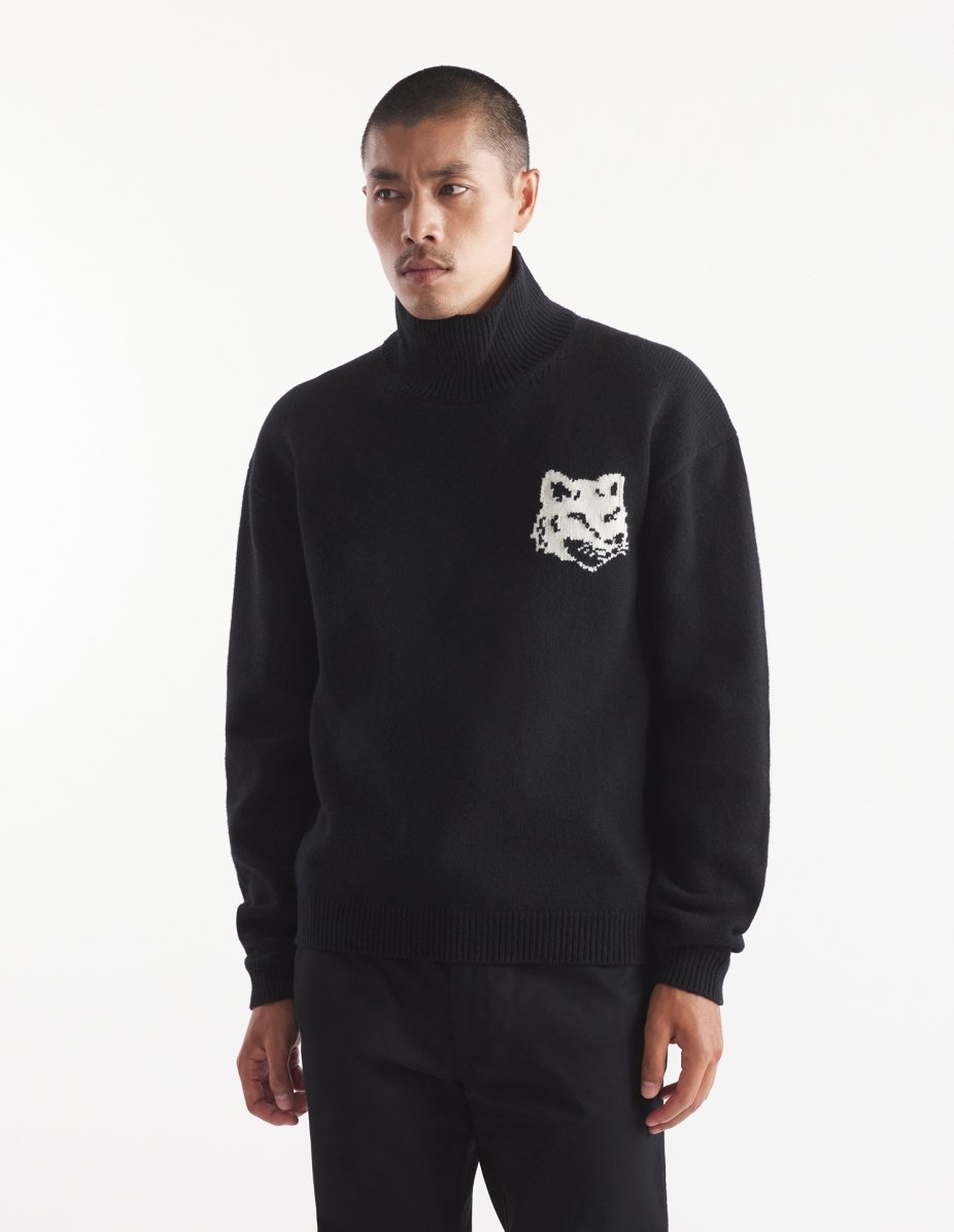 FOX HEAD INTARSIA COMFORT HIGH NECK JUMPER - 3