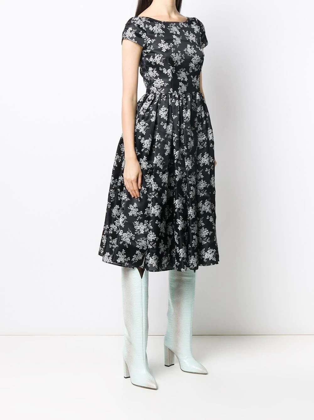 floral-print mid-length dress - 3