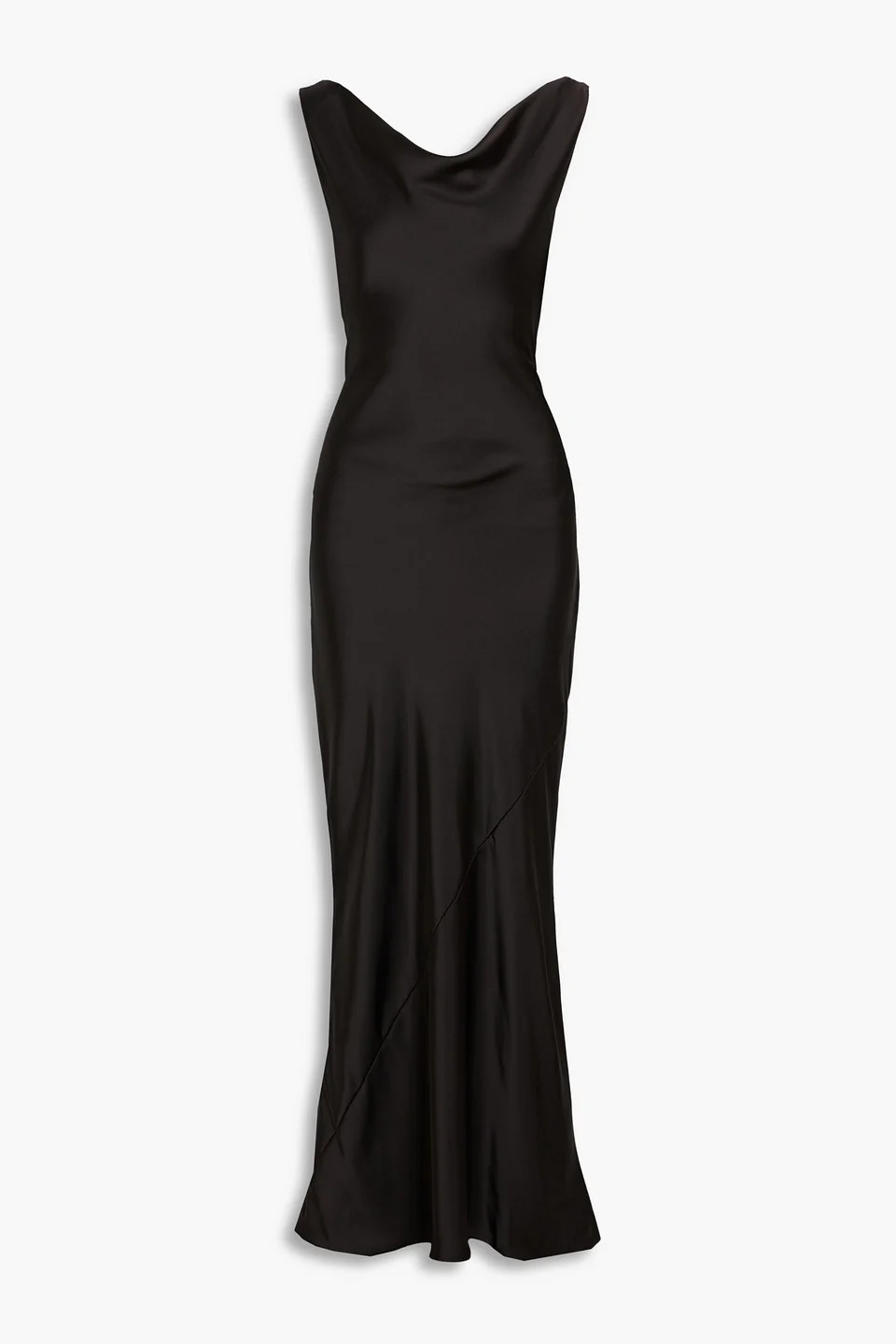 Draped satin gown - 1