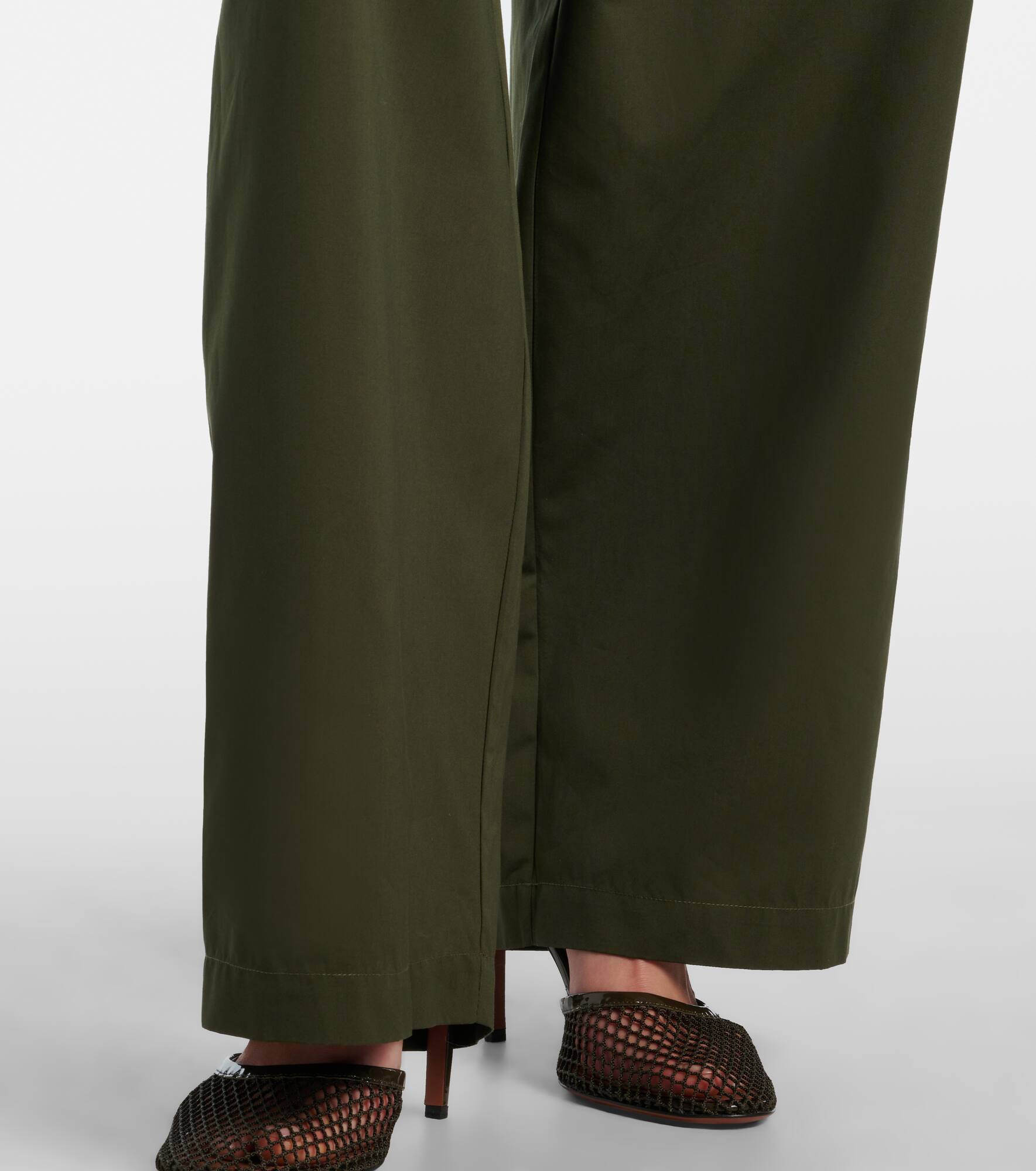 Peplum cotton tapered pants - 6