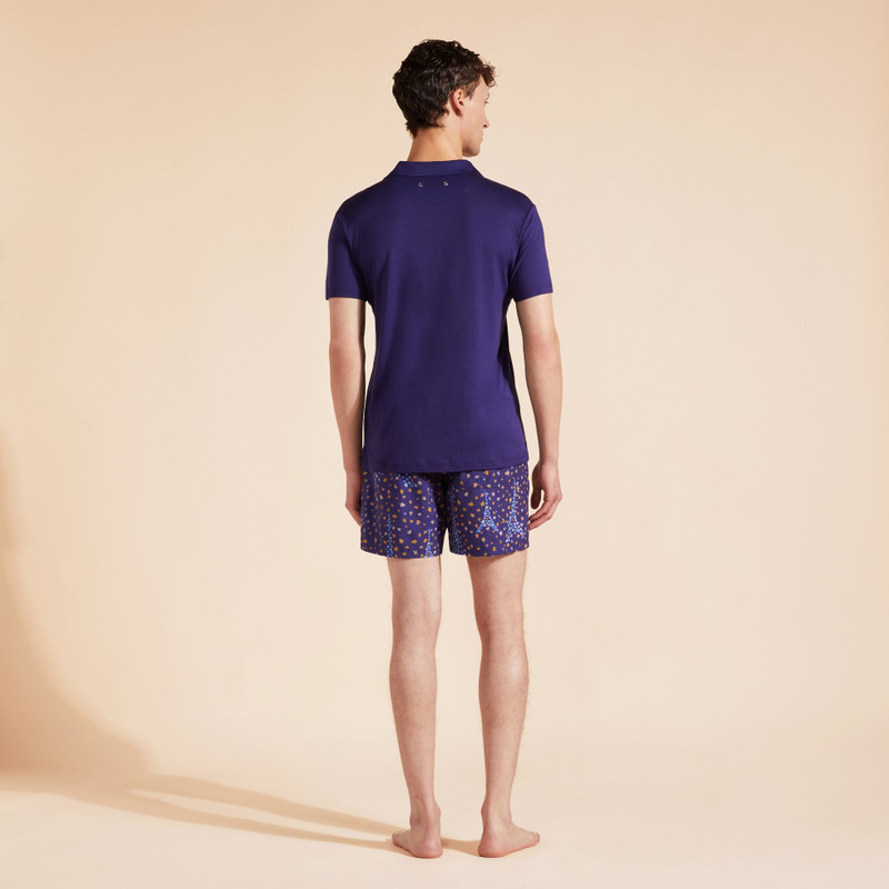 Men Tencel Polo Shirt Solid 4