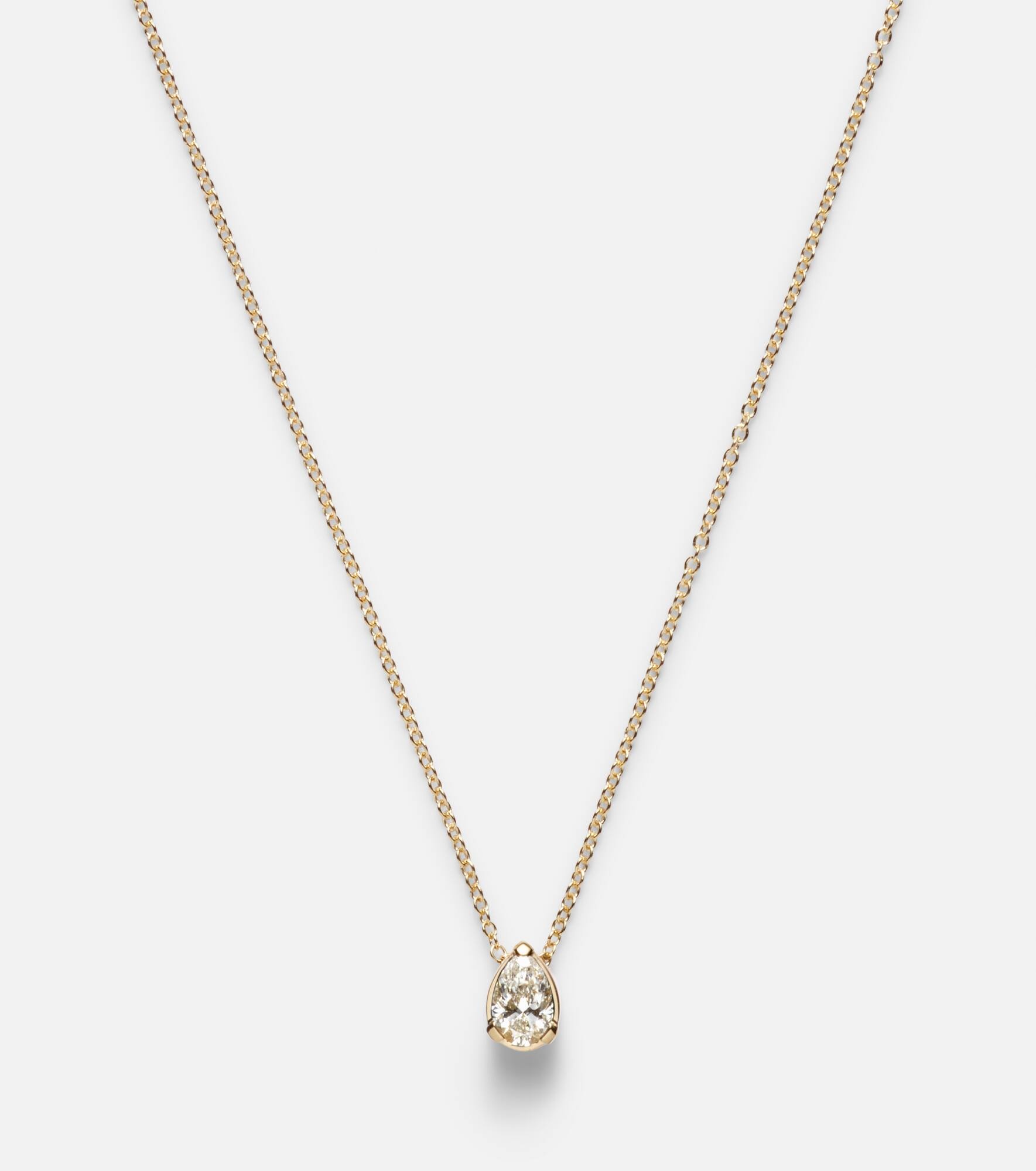 Sky Simple 18kt gold necklace with diamond - 4