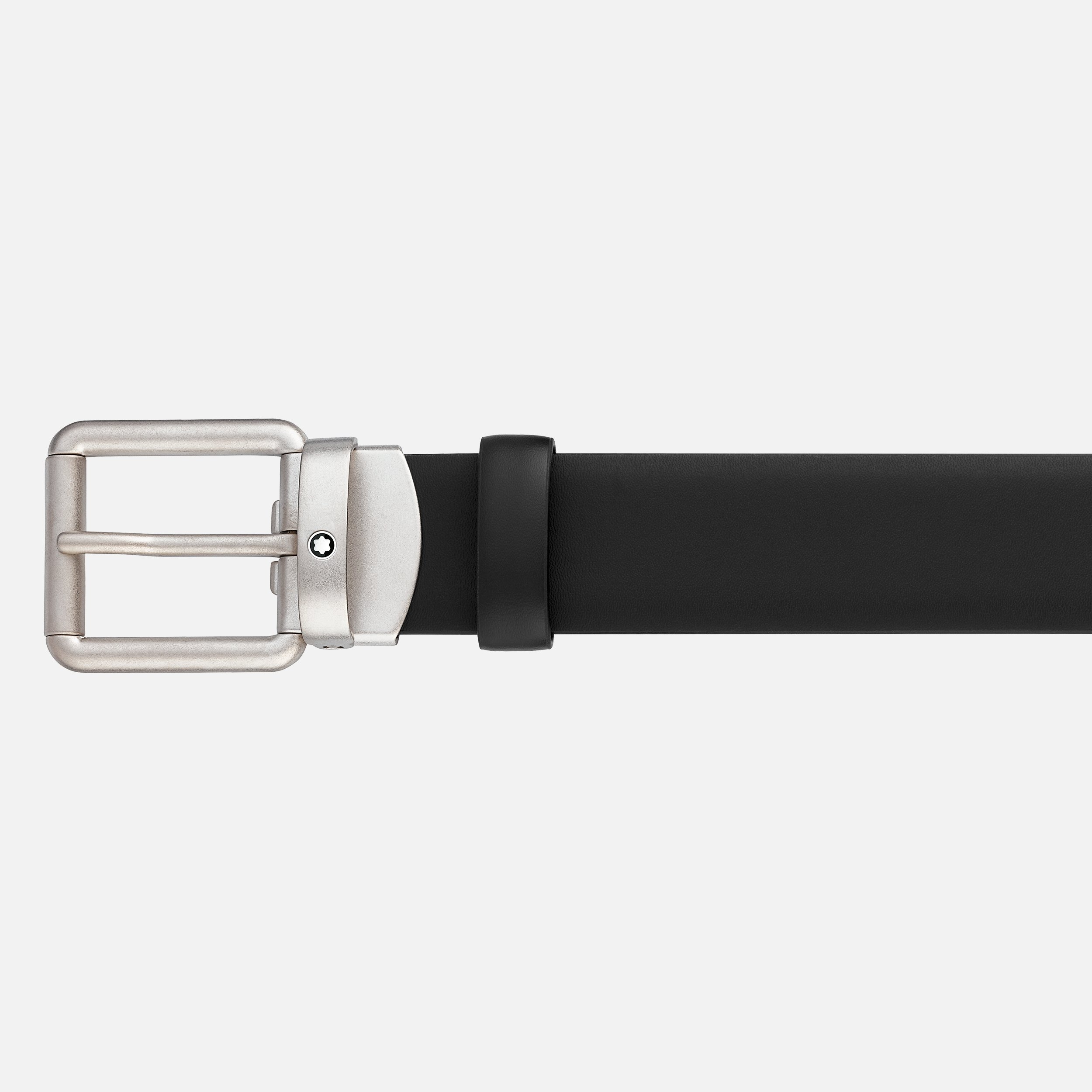 Black 30 mm leather belt - 2