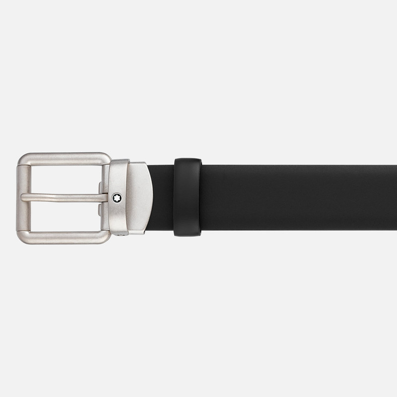 Montblanc Black 30 mm leather belt outlook