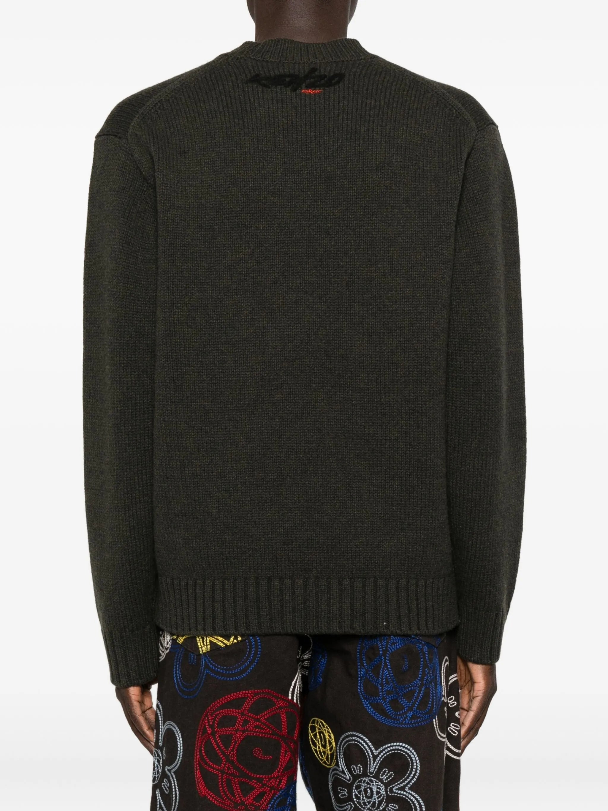 Kenzo Flower-embellishment Crew-neck Sweater - 3