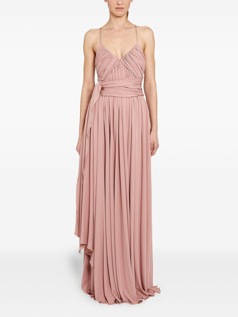 GIAMBATTISTA VALLI pleated Spaghetti-straps maxi dress outlook