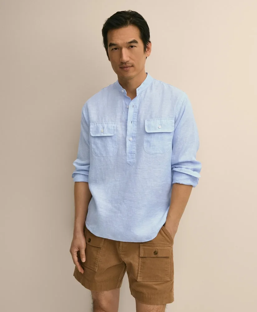 Irish Linen Popover Shirt - 1