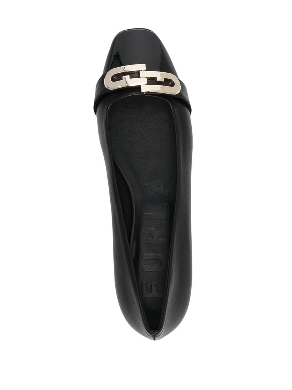 logo-plaque flat ballerina shoes - 4