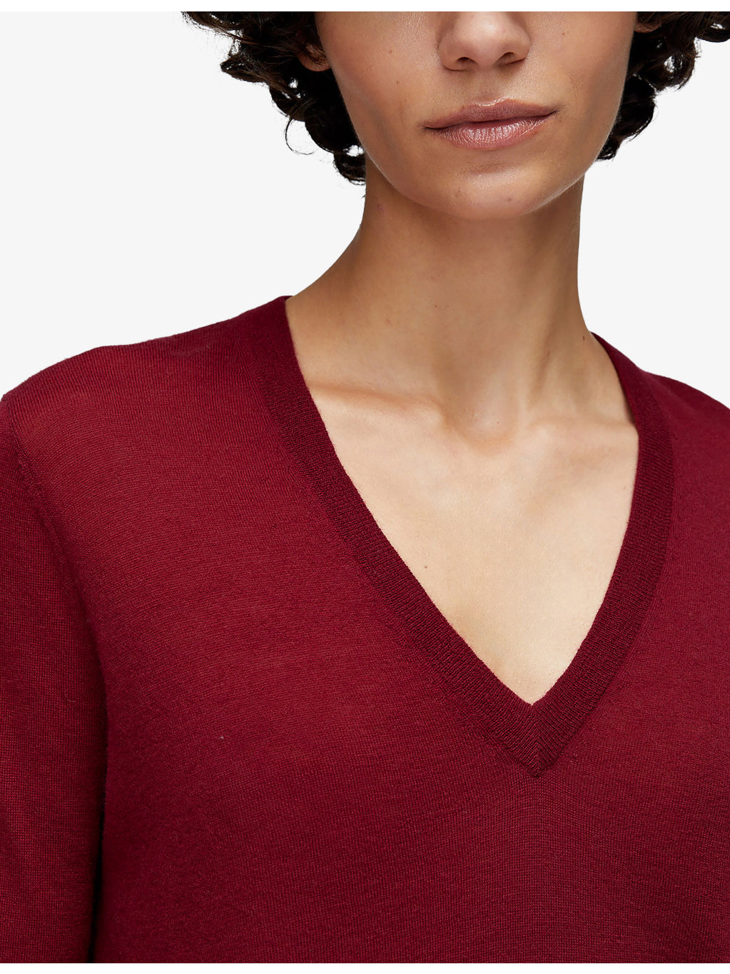Cashair V-Neck Cashmere Knitted Jumper - 5