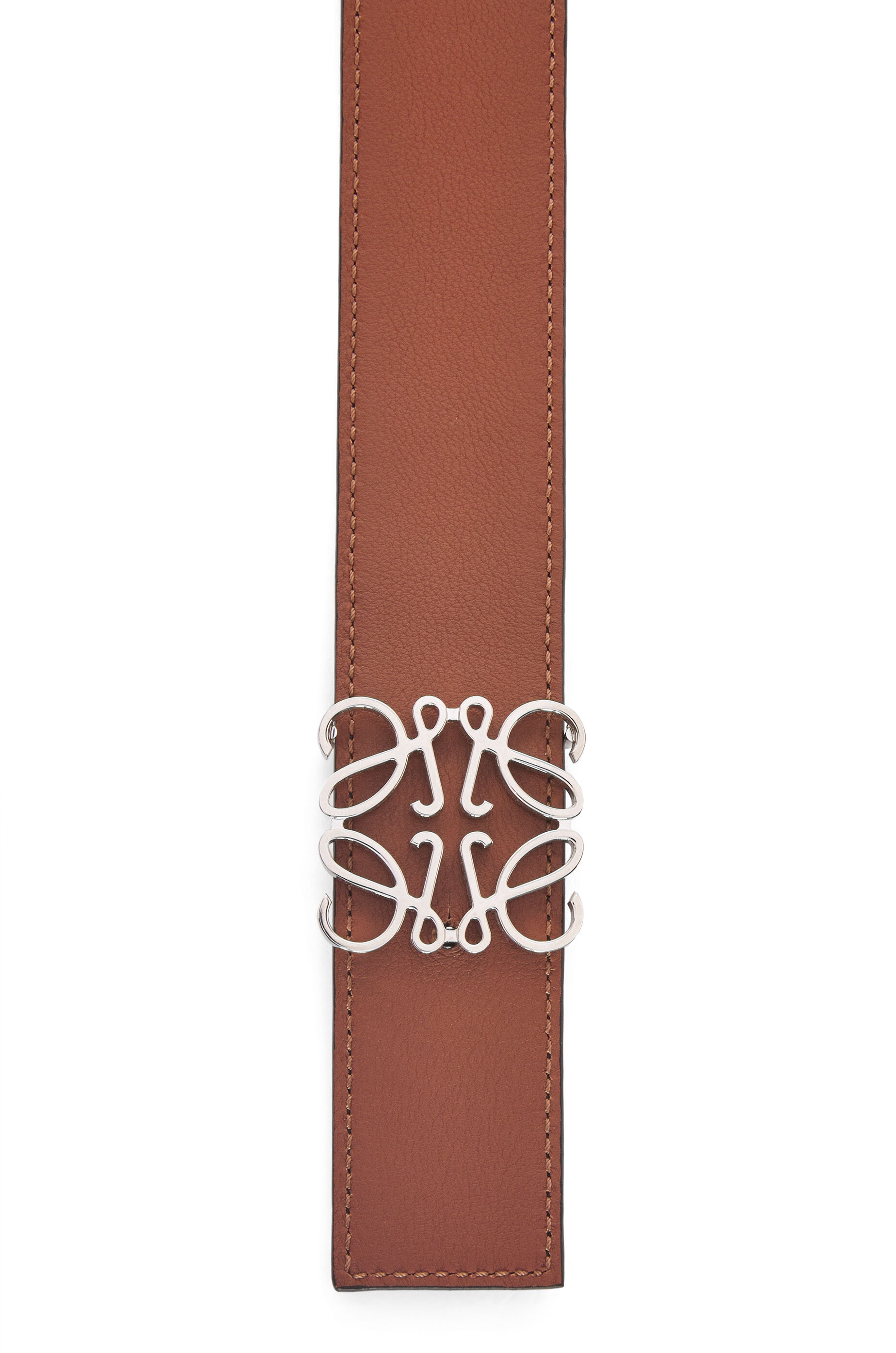 Reversible Anagram belt in soft grained calfskin and smooth calfskin - 4