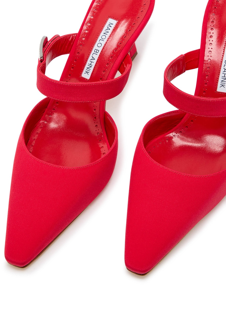 Manolo Blahnik Jabita 70 Crepe de Chine Mules - 3