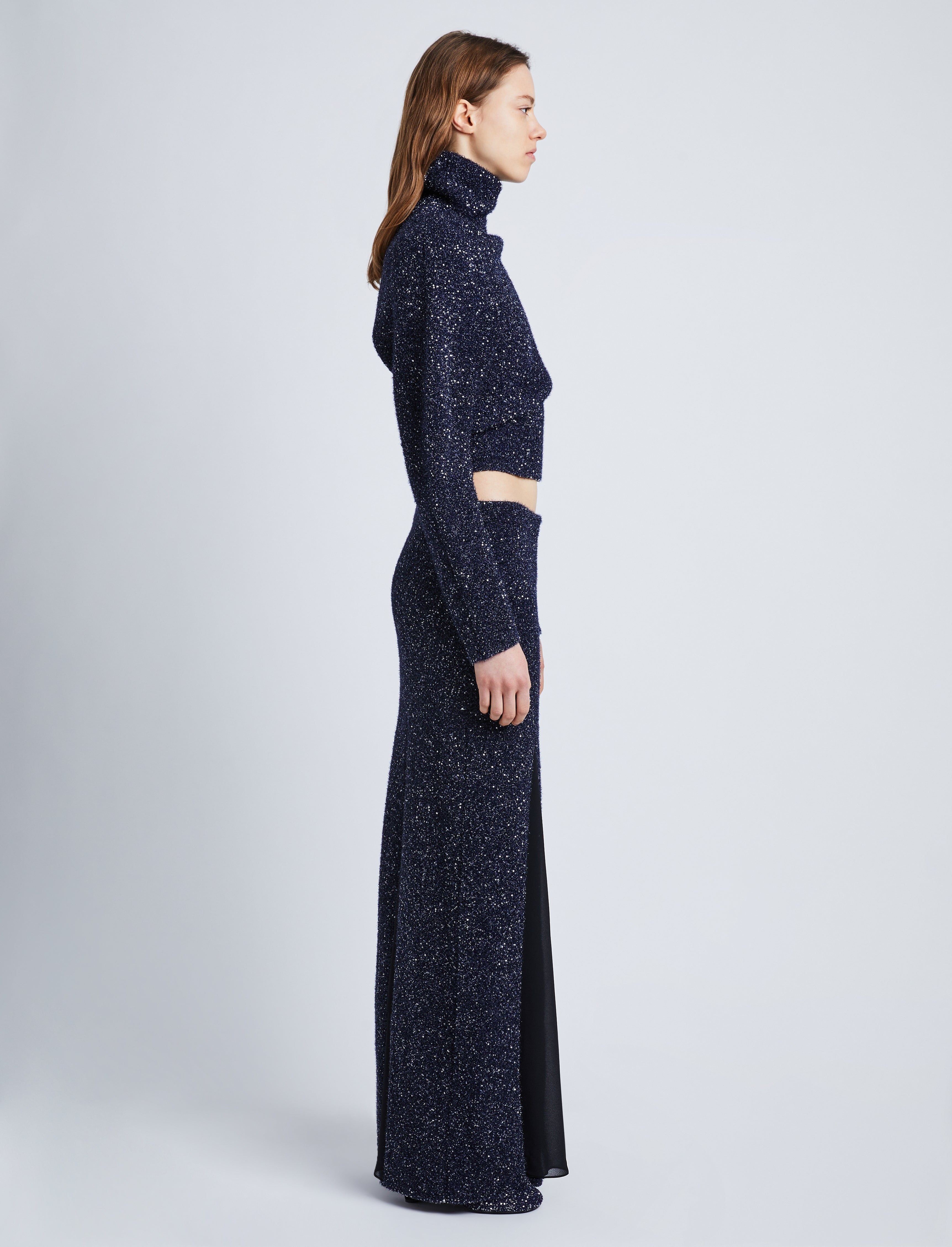 Technical Sequin Knit Skirt - 3