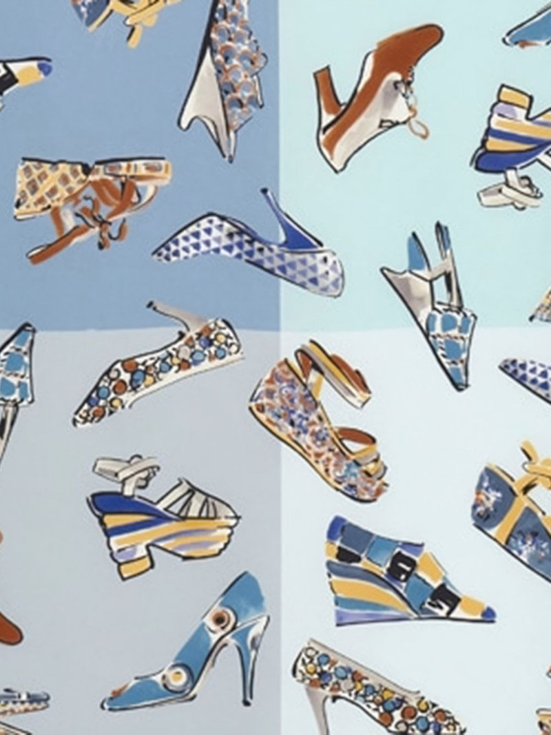 FERRAGAMO Genio print square scarf outlook