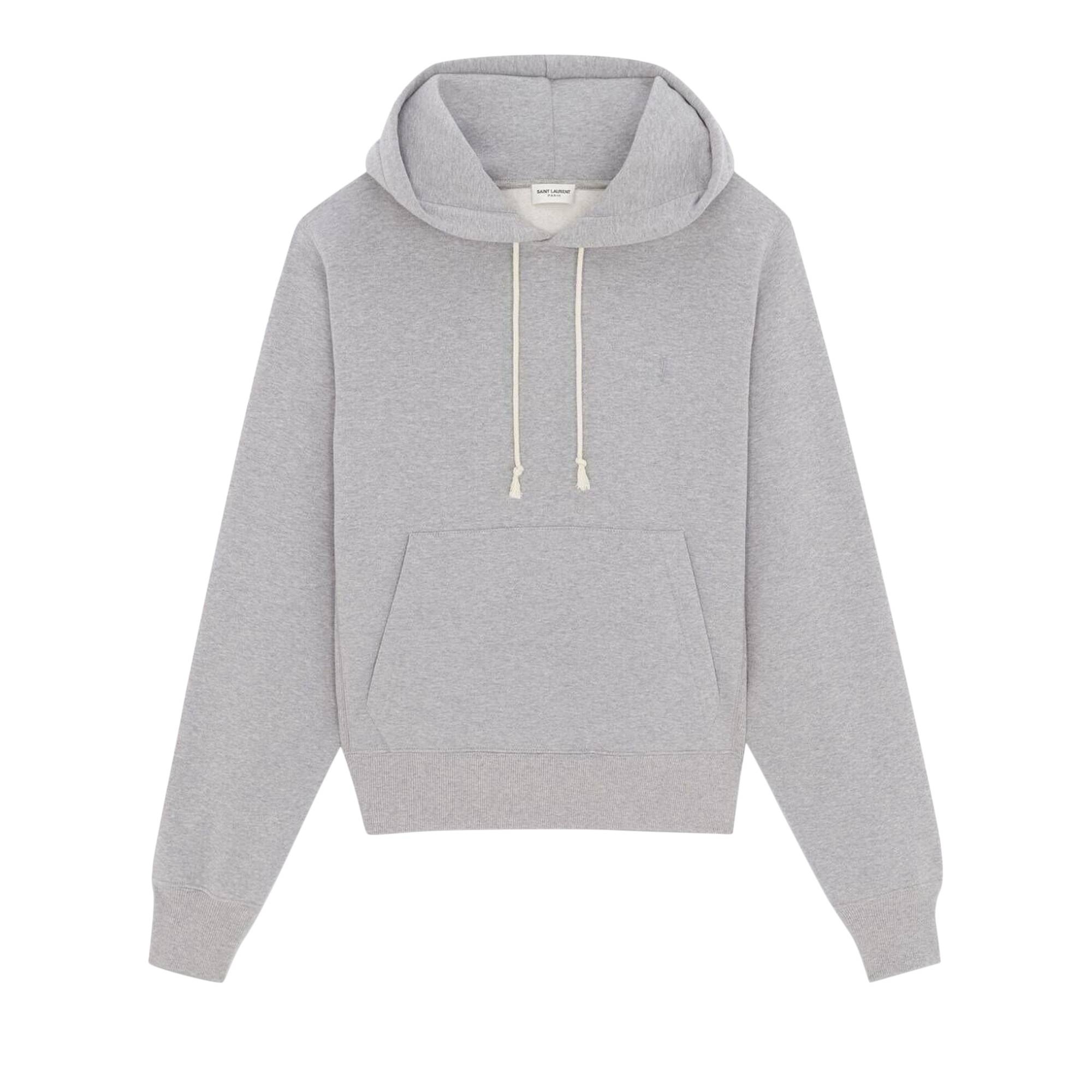 Saint Laurent Cassandre Hoodie 'Heather Grey' - 1