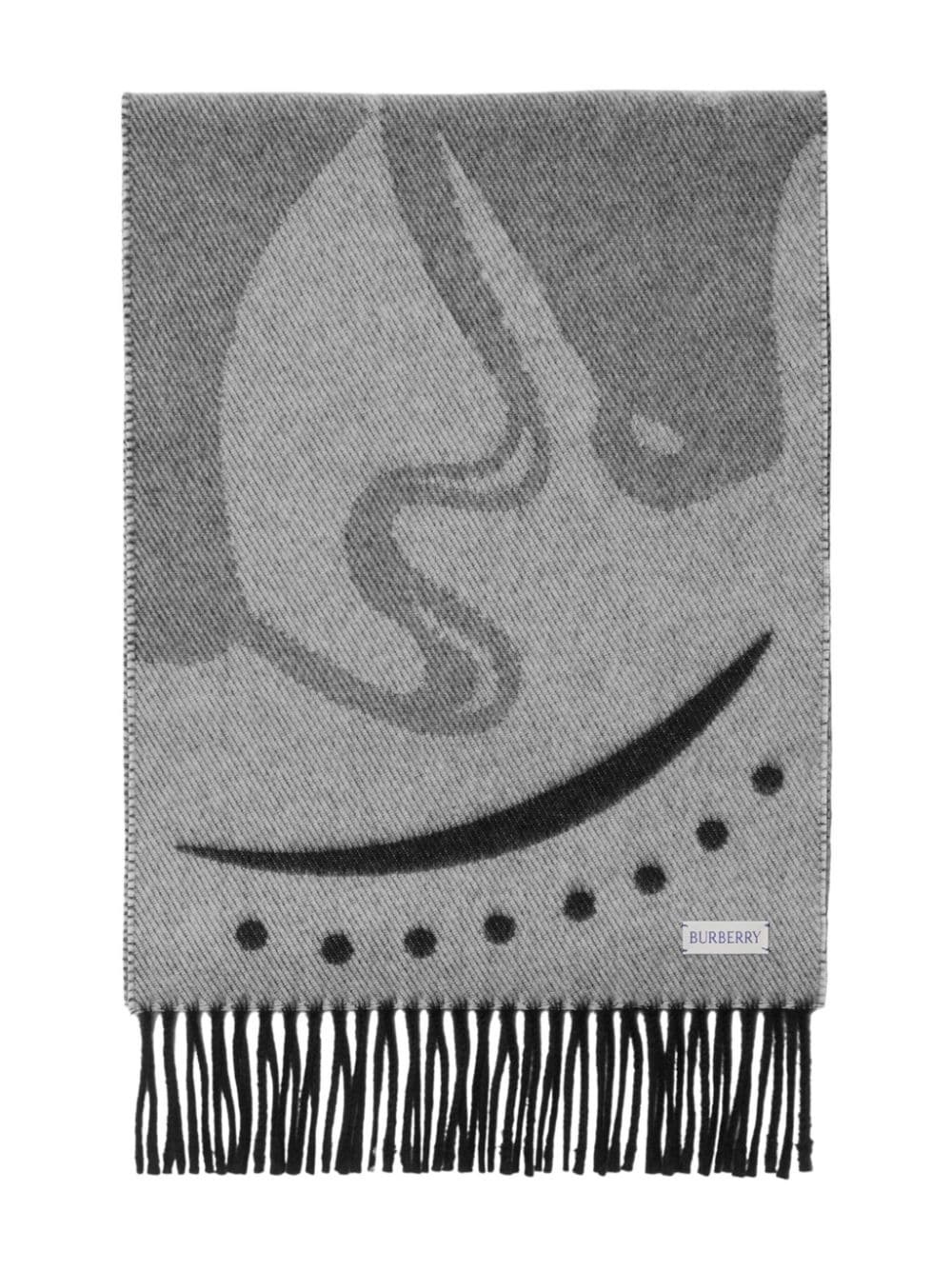 Mirrored Horse cashmere scarf - 3