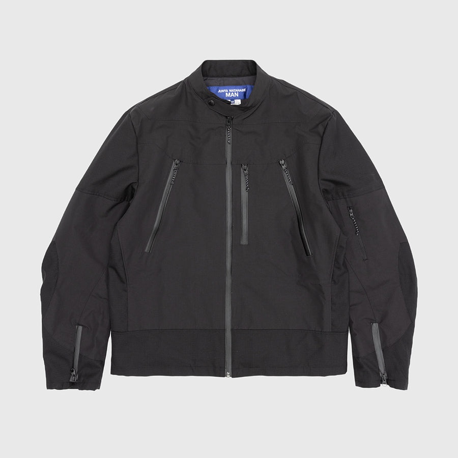 TRIPLE LAYER NYLON MOTO JACKET - 1