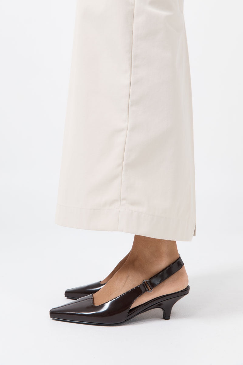 Utility Sling Back Heel - Coffee - 6