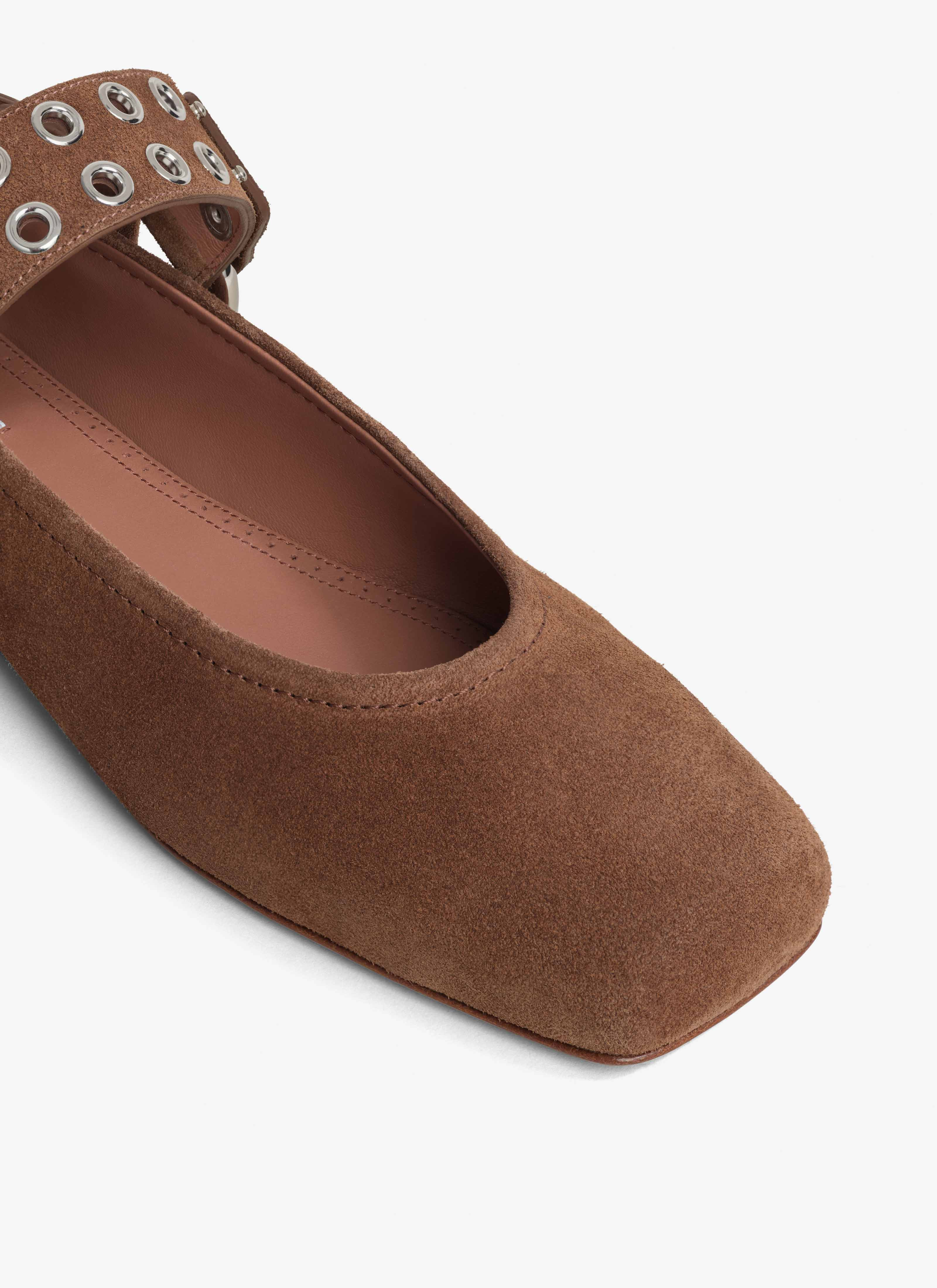 BIKER BALLET FLATS IN SUEDE - 4