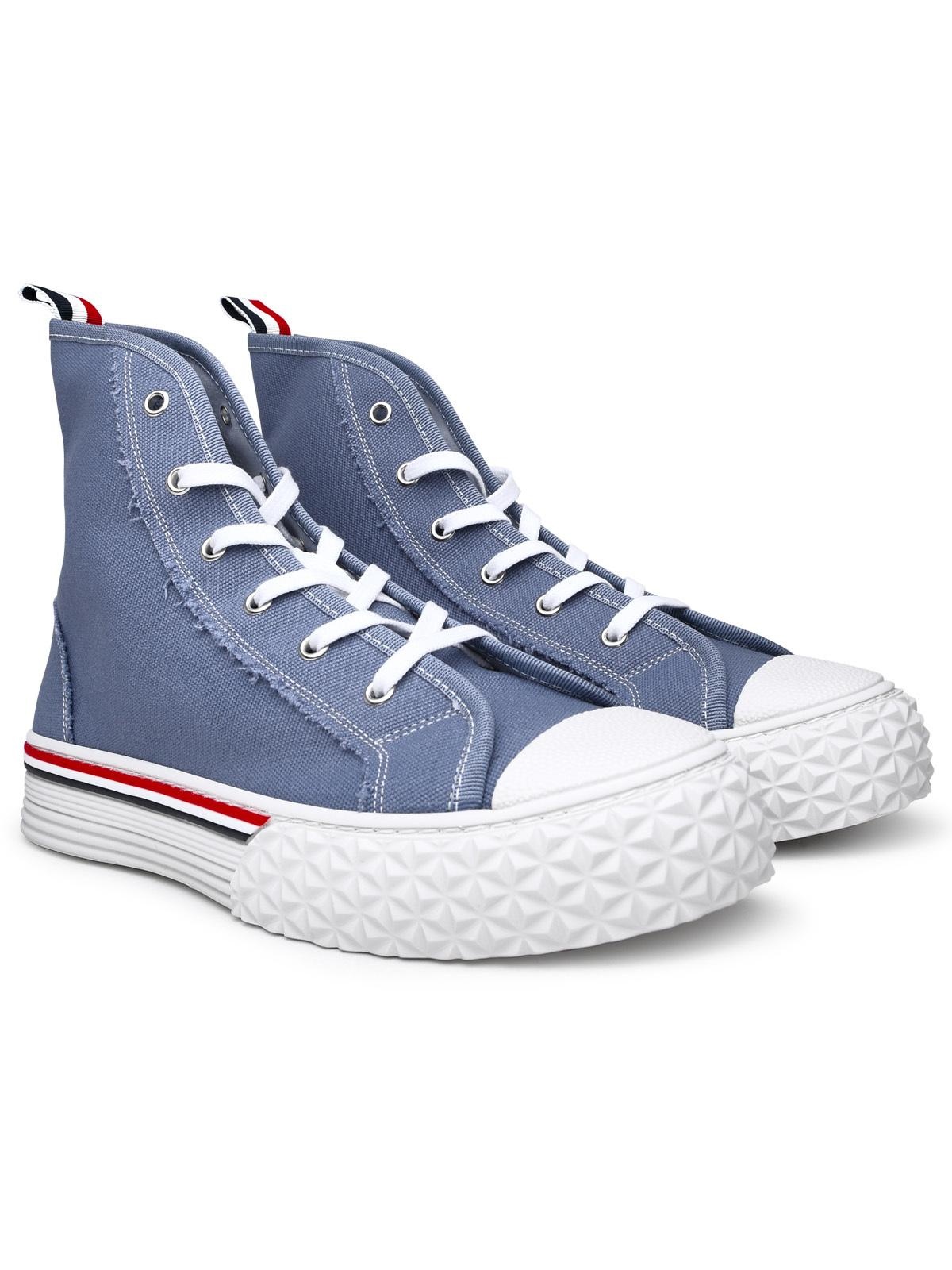 Thom Browne Sneakers In Light Blue Canvas Man - 2