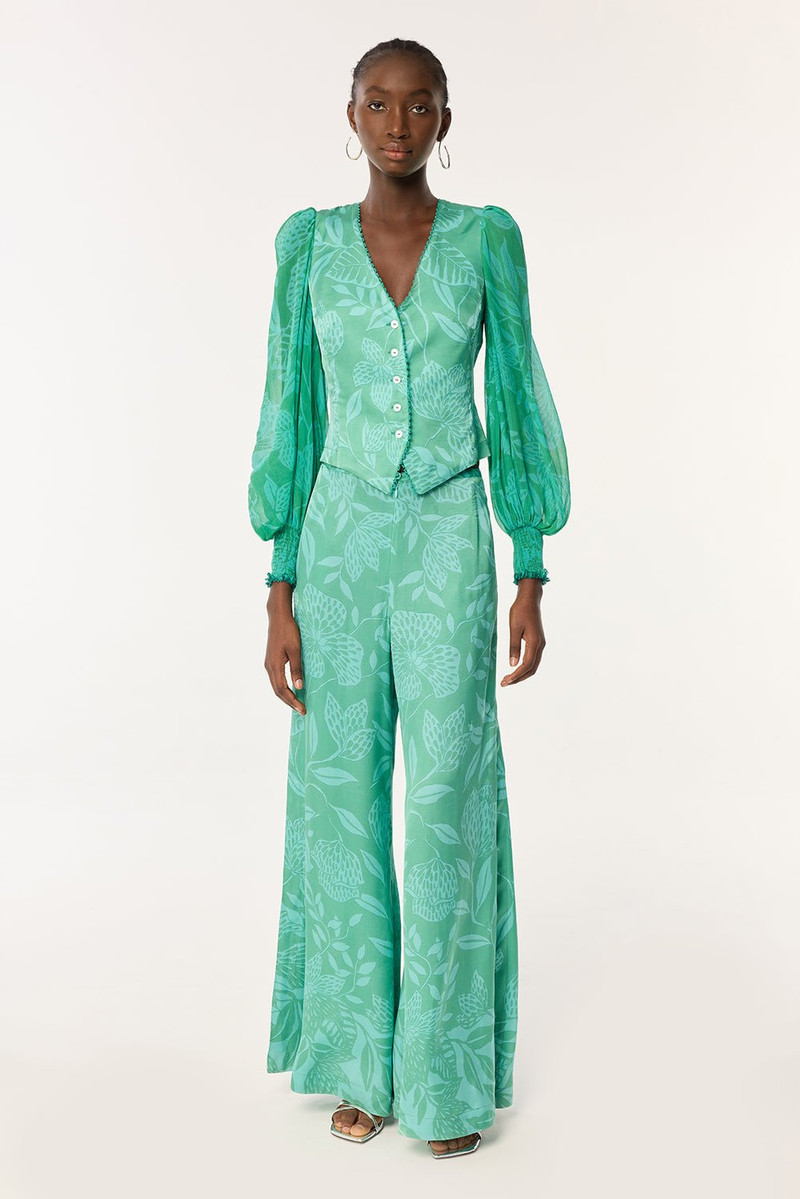 Poupette St Barth Pant Clea - Mint Macro Stelis outlook
